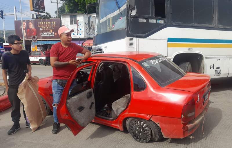 Una persona lesionada deja choque en el Mercado de Abasto