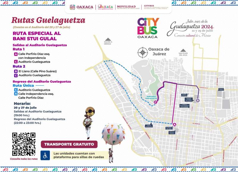 Anuncia Semovi recorridos y horarios del Citybus en las Rutas Guelaguetza