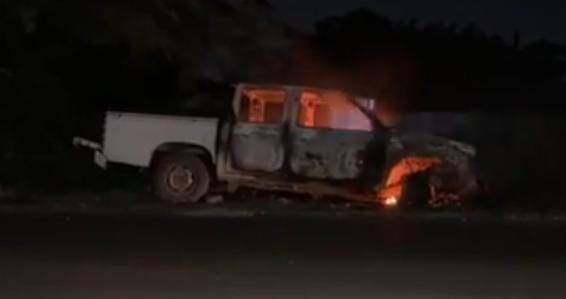 Se incendia camioneta en Juchitán; se desconocen las causas