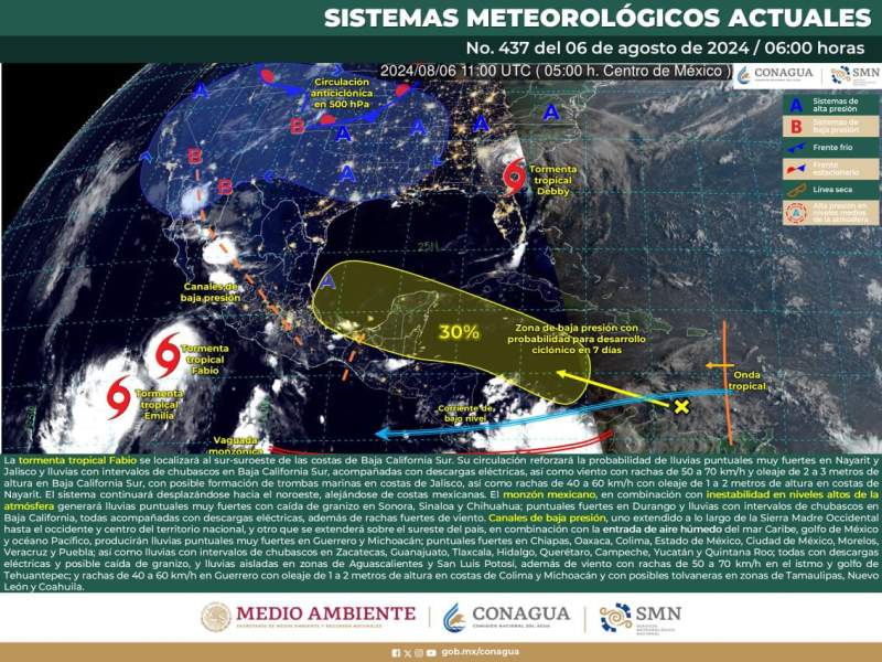 Se prevén lluvias y tormentas fuertes para este martes en Oaxaca