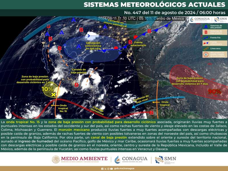 Continuarán las lluvias de intensidad variable en Oaxaca