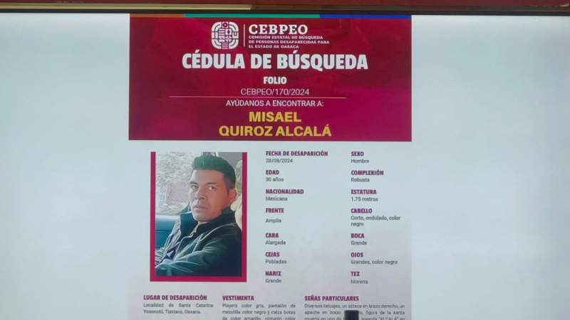 Confirman una persona desaparecida en Yosonotú