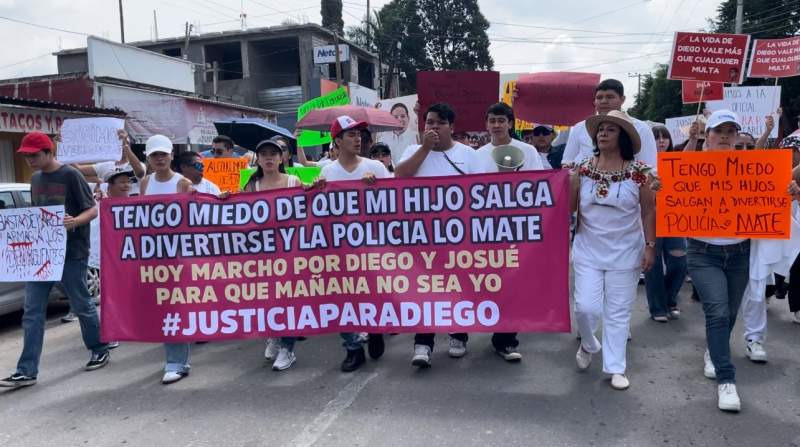 Marchan para exigir justicia por Diego Paz en Santa Lucía