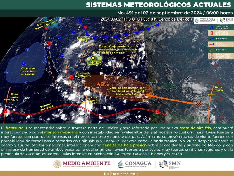 Prevén tormentas durante la tarde-noche de este lunes en Oaxaca