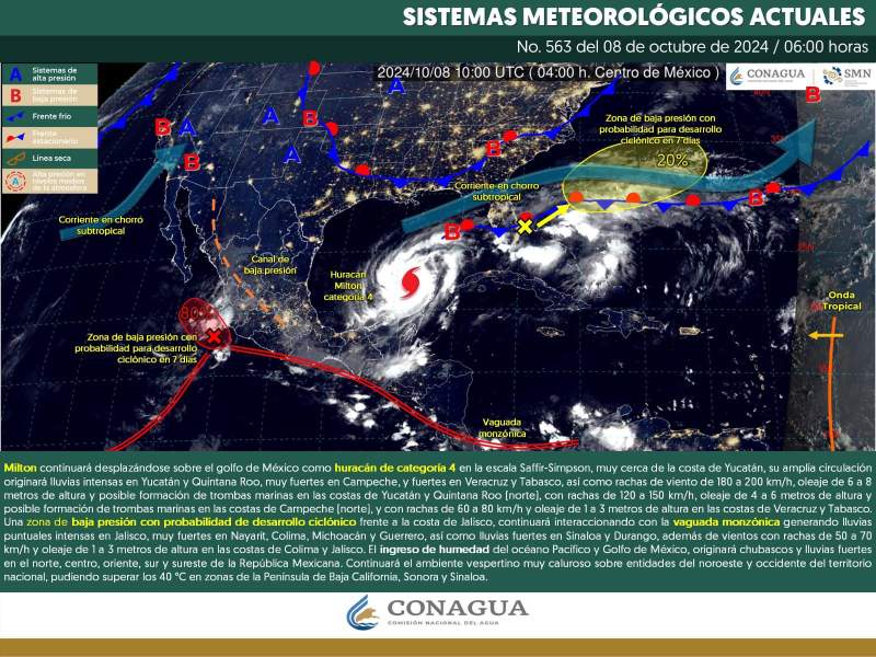 Se prevén tormentas locales fuertes para este martes en Oaxaca