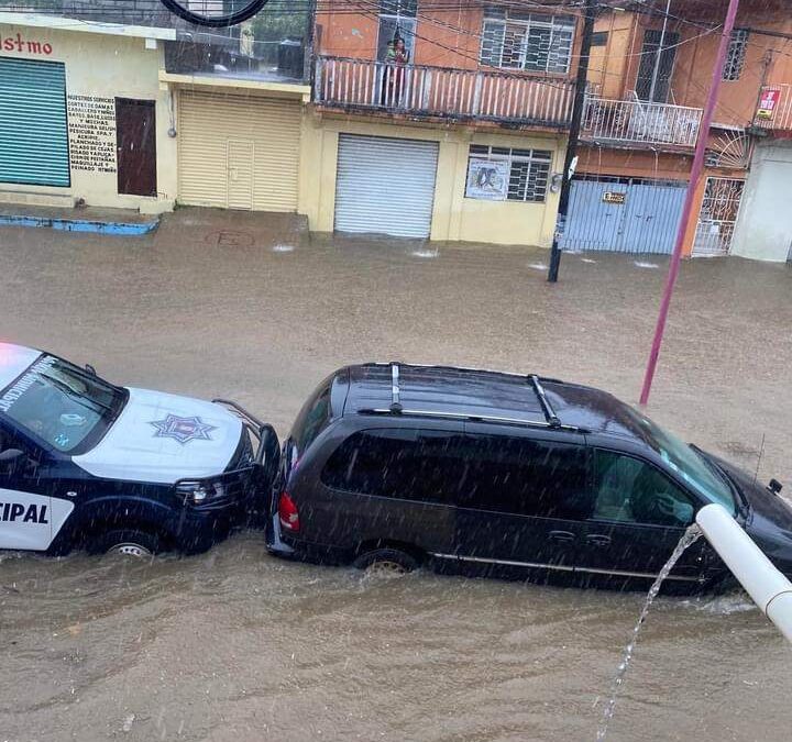 Se reportan inundaciones en Matías Romero