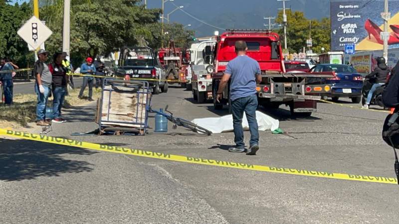 Muere hombre de la tercera edad tras ser atropellado por una grúa
