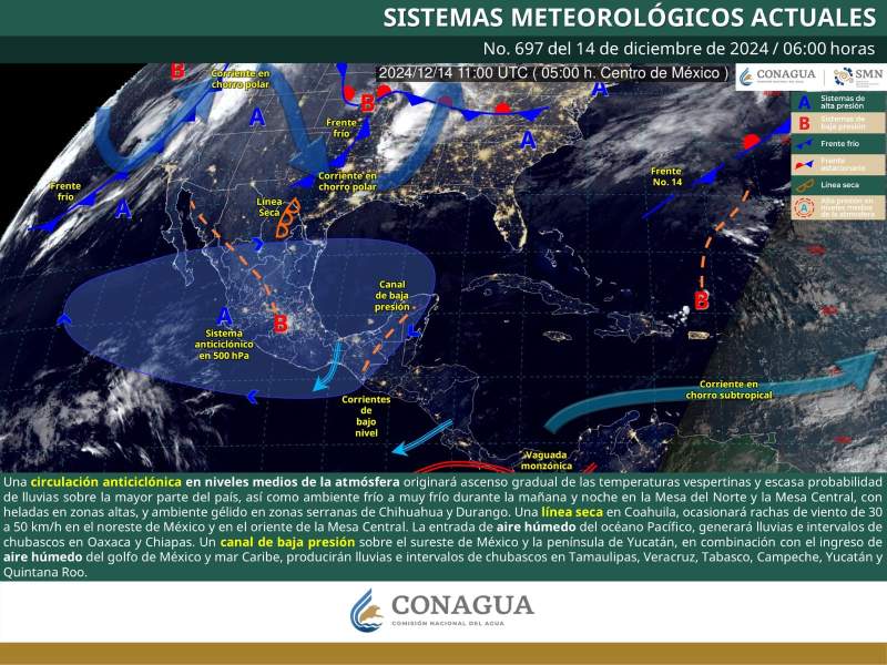 Permanecerá ambiente frío para este sábado en Oaxaca