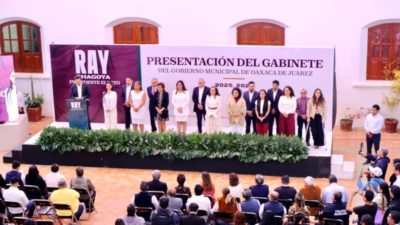 Raymundo Chagoya presenta un gabinete paritario, renovado y comprometido con la transformación de Oaxaca de Juárez