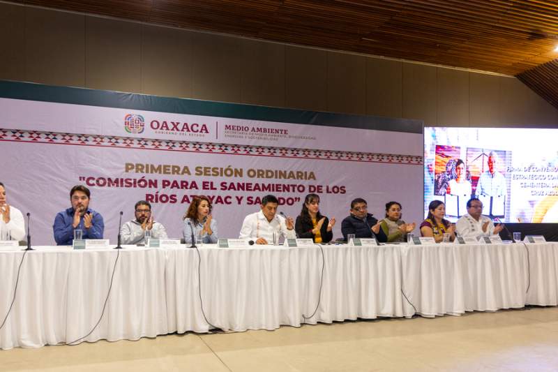 Encabeza Gobernador de Oaxaca sesión ordinaria para el saneamiento de los ríos Atoyac y Salado