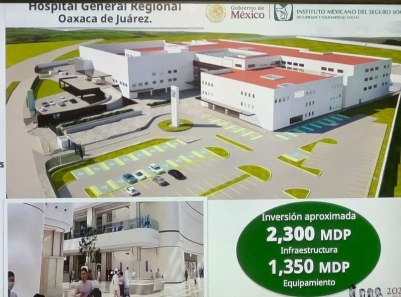 Para el 2027 se contempla la conclusión del nuevo hospital del IMSS en Oaxaca