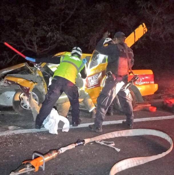 Dos personas lesionadas deja accidente en tramo Juchitán – Tehuantepec