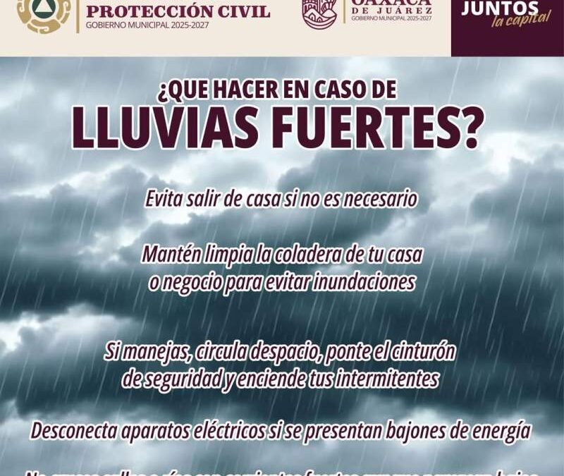 Prioriza Municipio de Oaxaca de Juárez seguridad y prevención ante lluvias con capacitación a Comités Vecinales