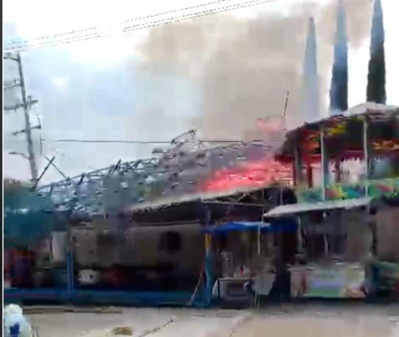 Se cae y quema parte del castillo en San Felipe del Agua