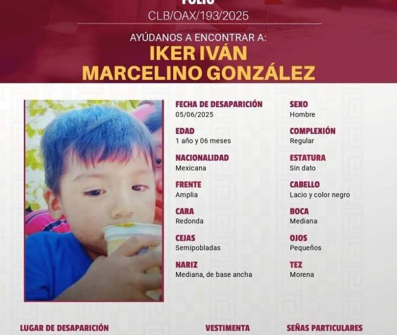 Piden abrir otra carpeta de investigación por la desaparición del menor Iker Iván desaparecido en la zona Mixe de Oaxaca