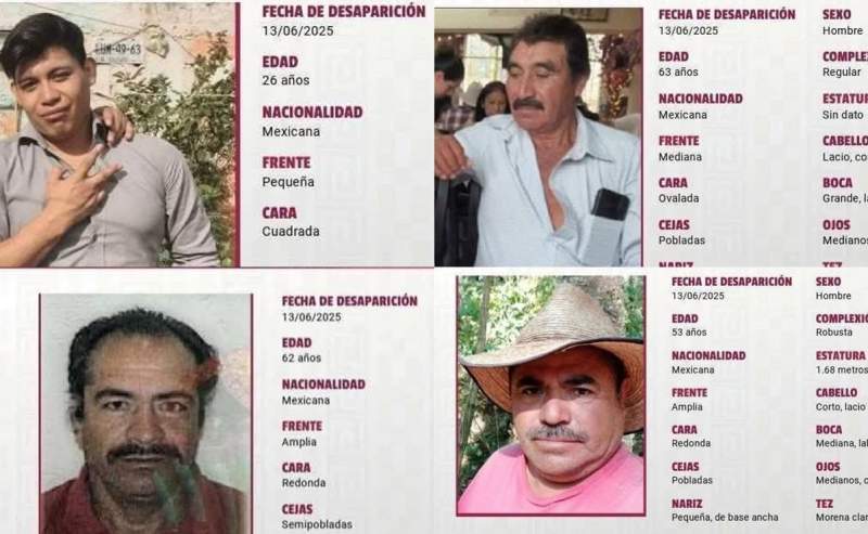 No hay avances en la búsqueda de las cuatro personas del Estado de México desaparecidas en Oaxaca