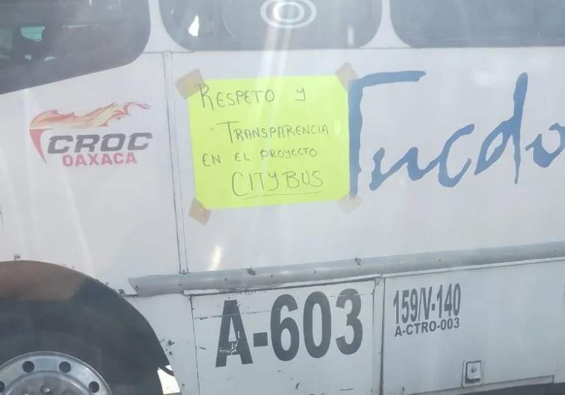 Urbaneros se manifiestan contra el Citybus en la capital