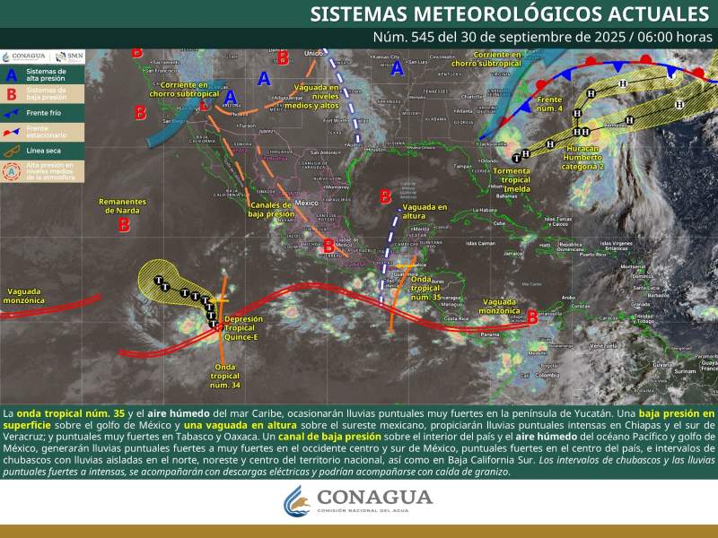 Continuará la presencia de lluvias en Oaxaca durante este martes
