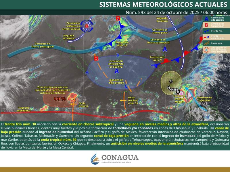 Onda tropical 39 dejará lluvias ligeras y aisladas en diversas regiones de Oaxaca