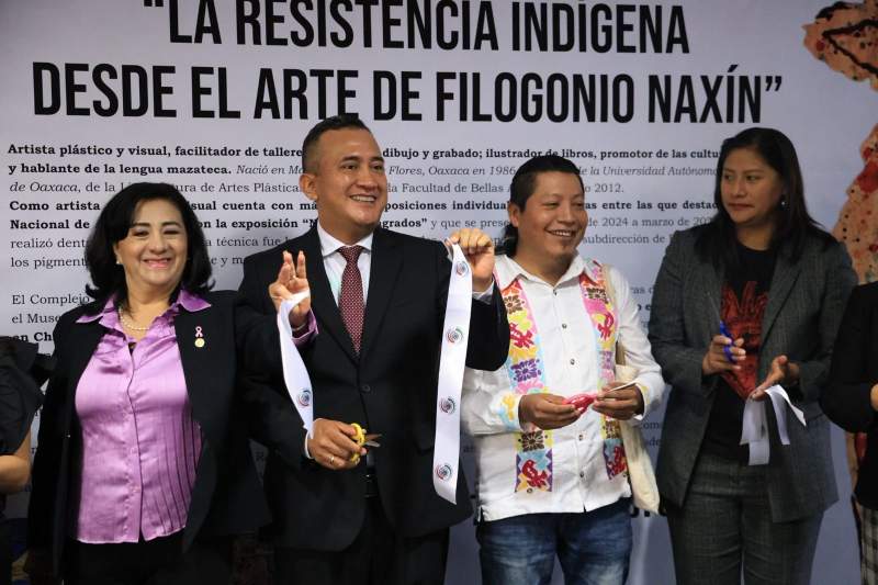 Inaugura Antonino morales obra del artista oaxaqueño Filogonio naxin en el senado