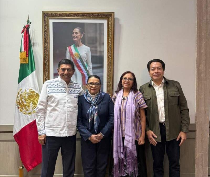 Jara se reúne con funcionarios federales para dar seguimiento a temas prioritarios en Oaxaca