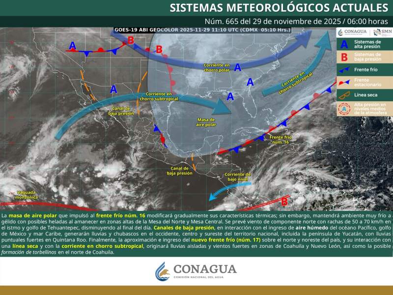 Se mantendrá tiempo inestable en tres regiones de Oaxaca durante este sábado