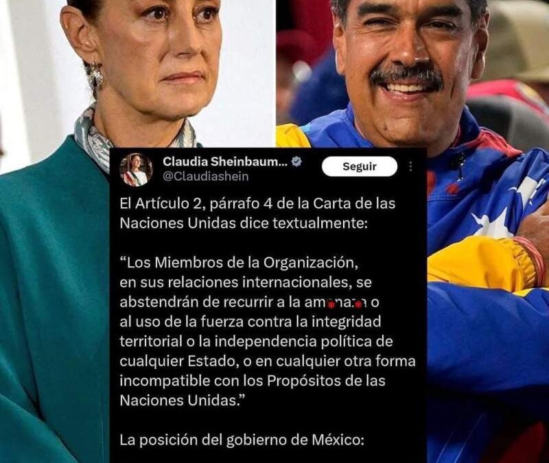 Condena México intervención de Estados Unidos en Venezuela