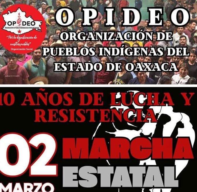 OPIDEO anuncia marcha para el próximo lunes en la capital