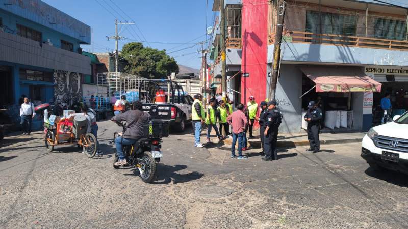 Realiza el Ayuntamiento capitalino el operativo Calle Libre y Segura en la Central de Abasto