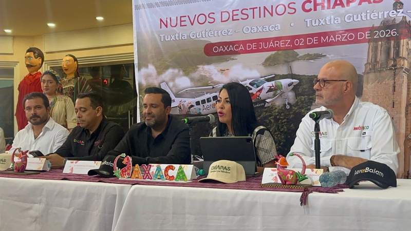 Entra en operación el nuevo puente aéreo entre Oaxaca y Chiapas con Aero Balam